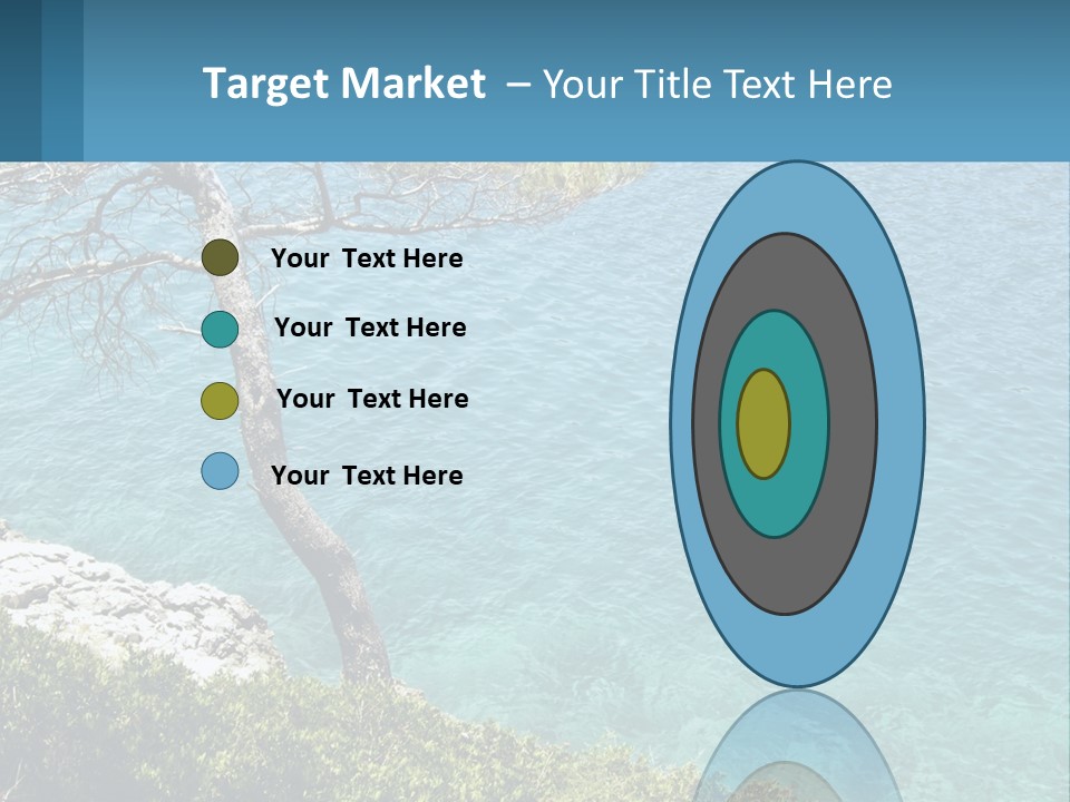 A Body Of Water With A Tree In The Foreground PowerPoint Template