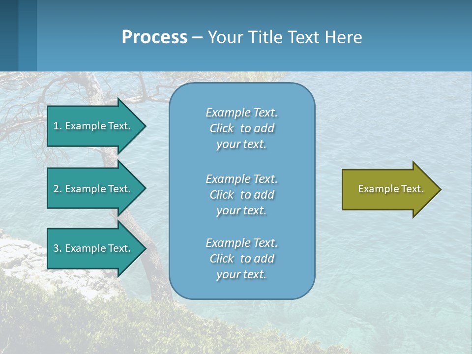 A Body Of Water With A Tree In The Foreground PowerPoint Template