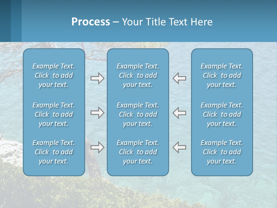 A Body Of Water With A Tree In The Foreground PowerPoint Template