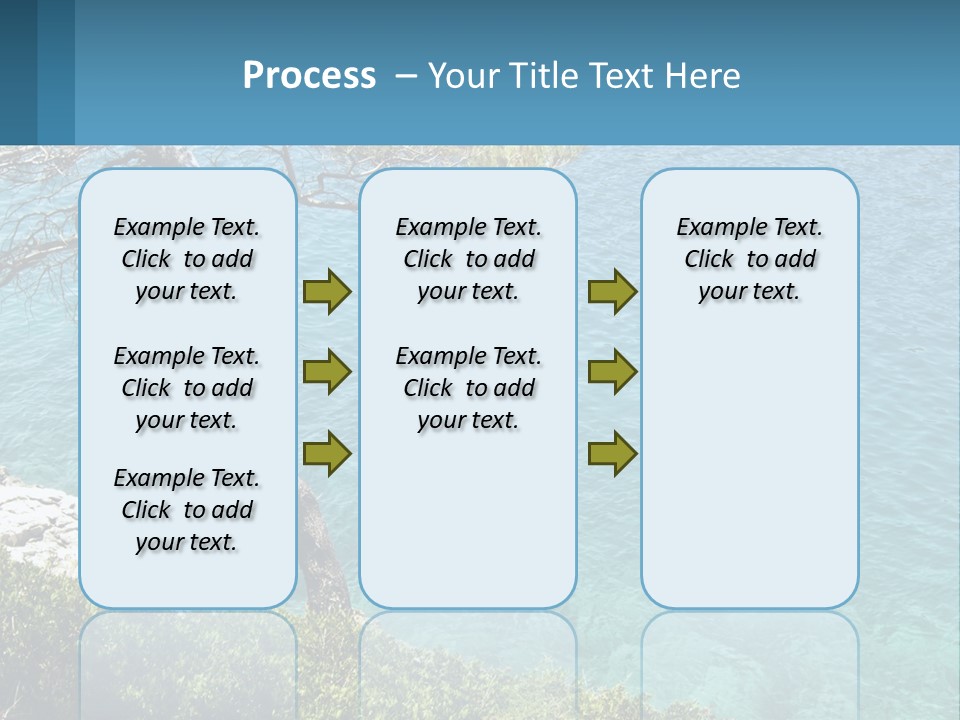 A Body Of Water With A Tree In The Foreground PowerPoint Template