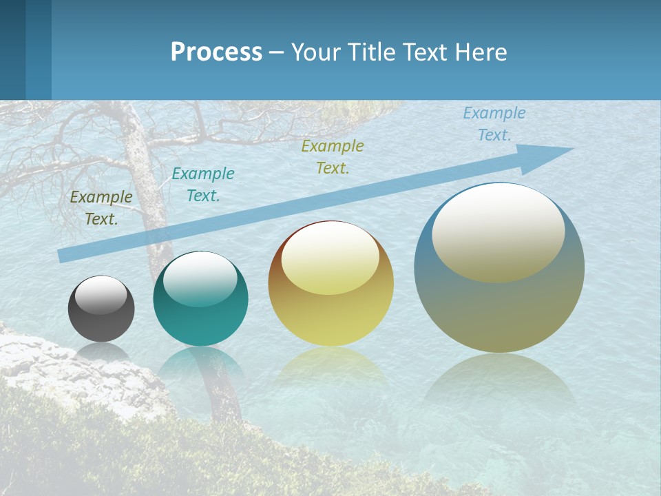 A Body Of Water With A Tree In The Foreground PowerPoint Template