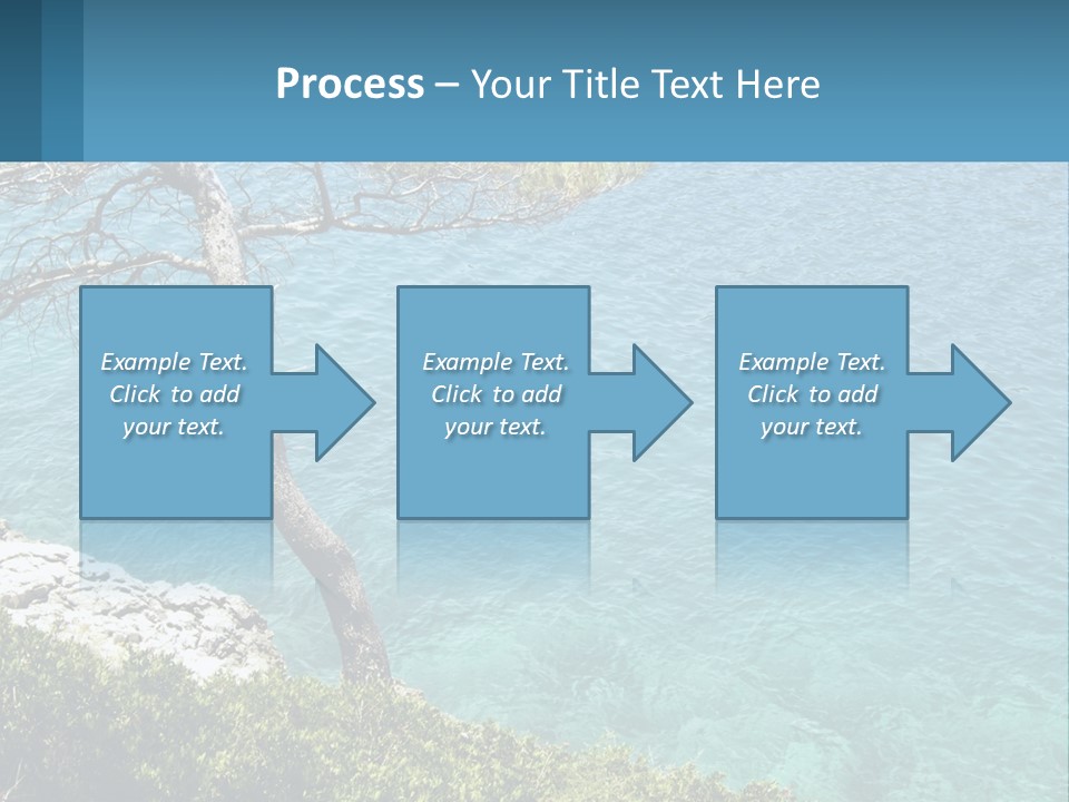 A Body Of Water With A Tree In The Foreground PowerPoint Template