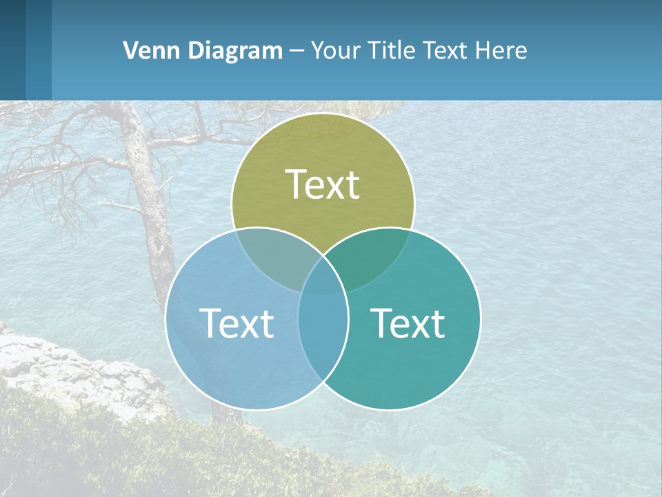 A Body Of Water With A Tree In The Foreground PowerPoint Template