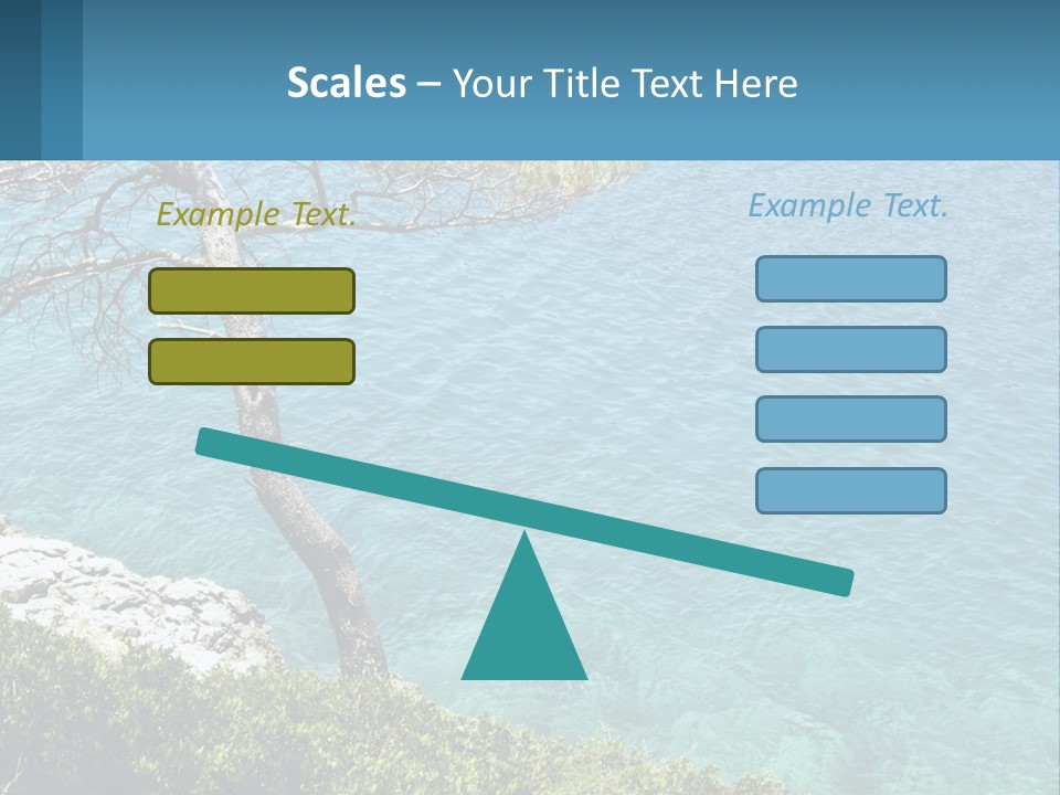 A Body Of Water With A Tree In The Foreground PowerPoint Template