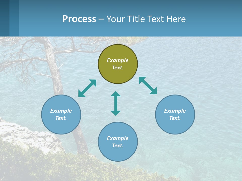 A Body Of Water With A Tree In The Foreground PowerPoint Template