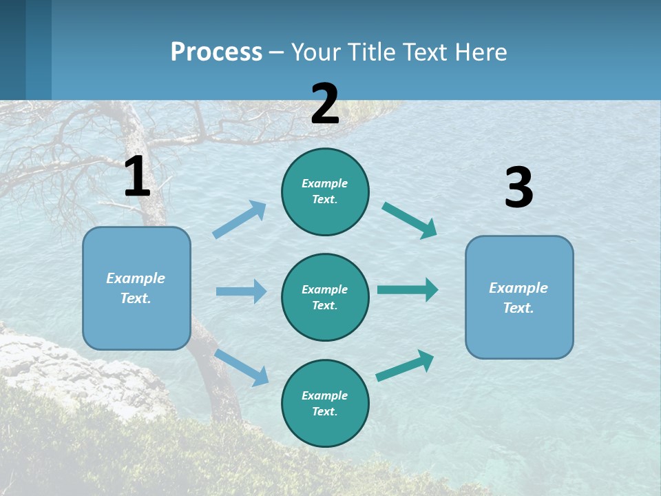 A Body Of Water With A Tree In The Foreground PowerPoint Template