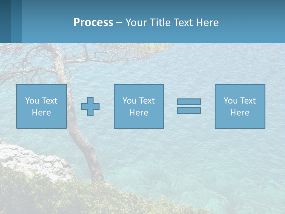 A Body Of Water With A Tree In The Foreground PowerPoint Template