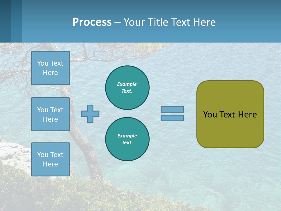 A Body Of Water With A Tree In The Foreground PowerPoint Template