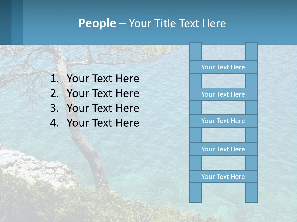 A Body Of Water With A Tree In The Foreground PowerPoint Template