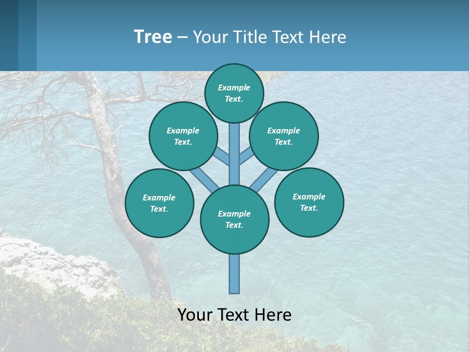 A Body Of Water With A Tree In The Foreground PowerPoint Template