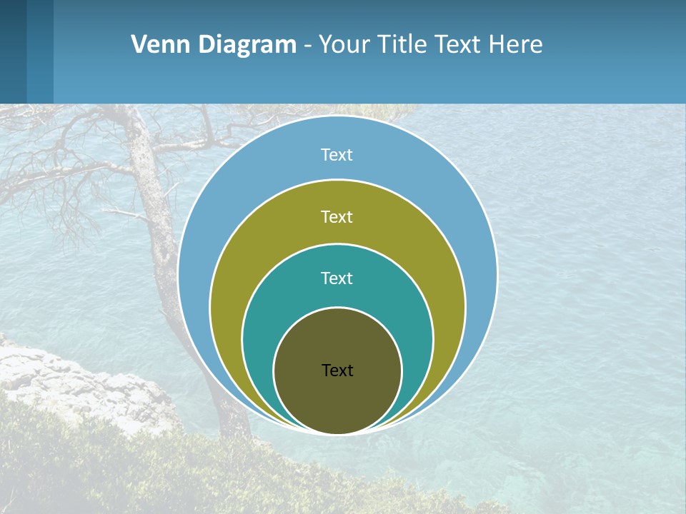 A Body Of Water With A Tree In The Foreground PowerPoint Template