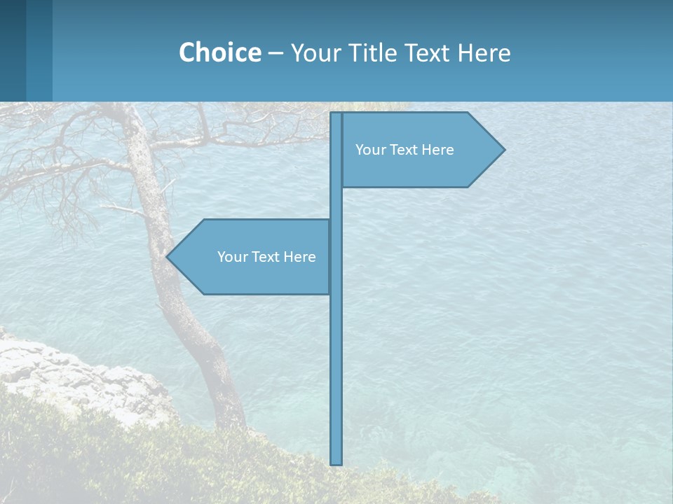 A Body Of Water With A Tree In The Foreground PowerPoint Template