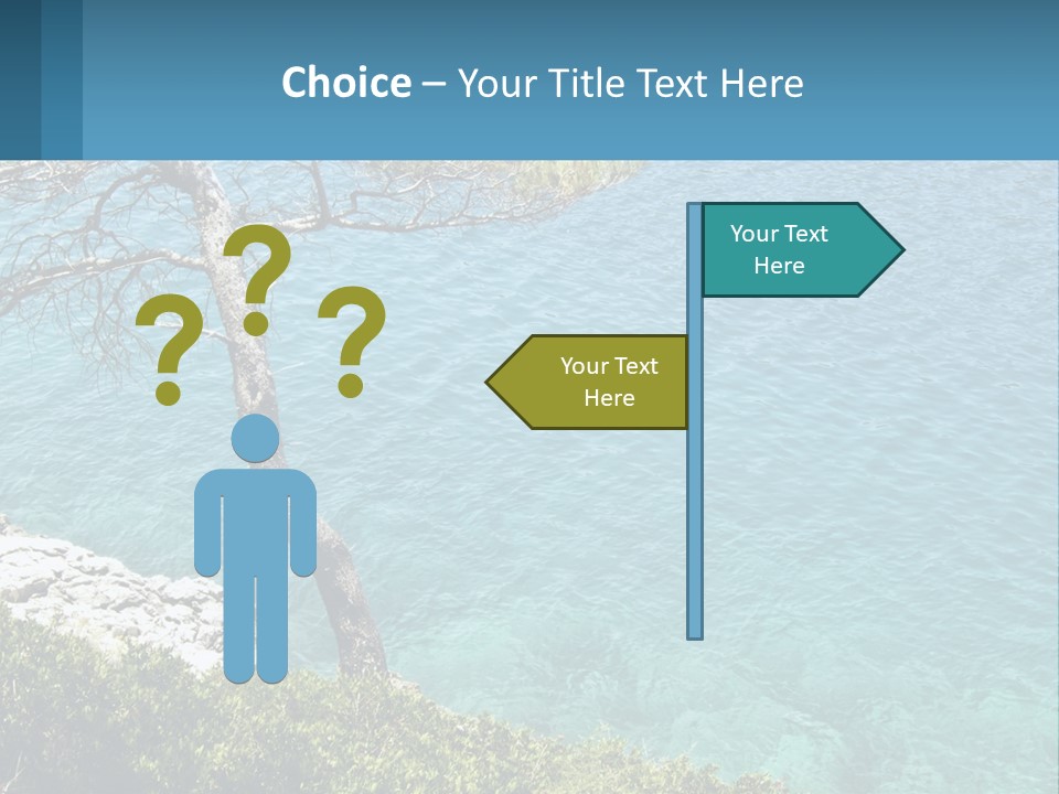 A Body Of Water With A Tree In The Foreground PowerPoint Template