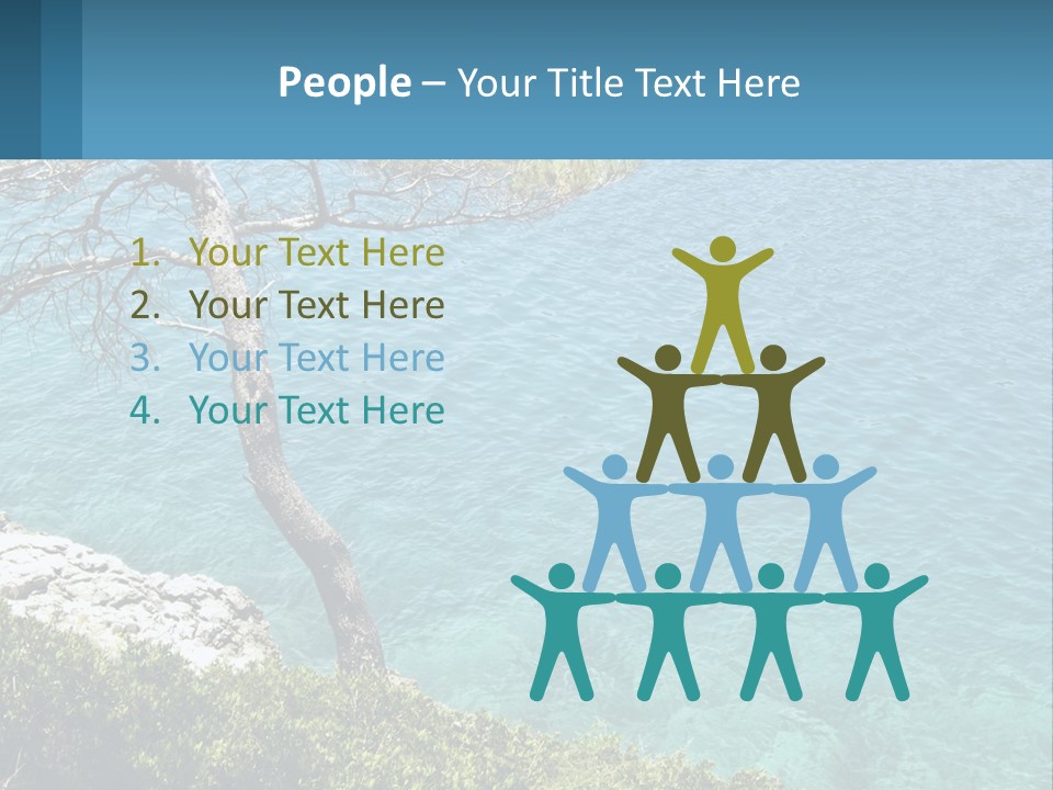 A Body Of Water With A Tree In The Foreground PowerPoint Template