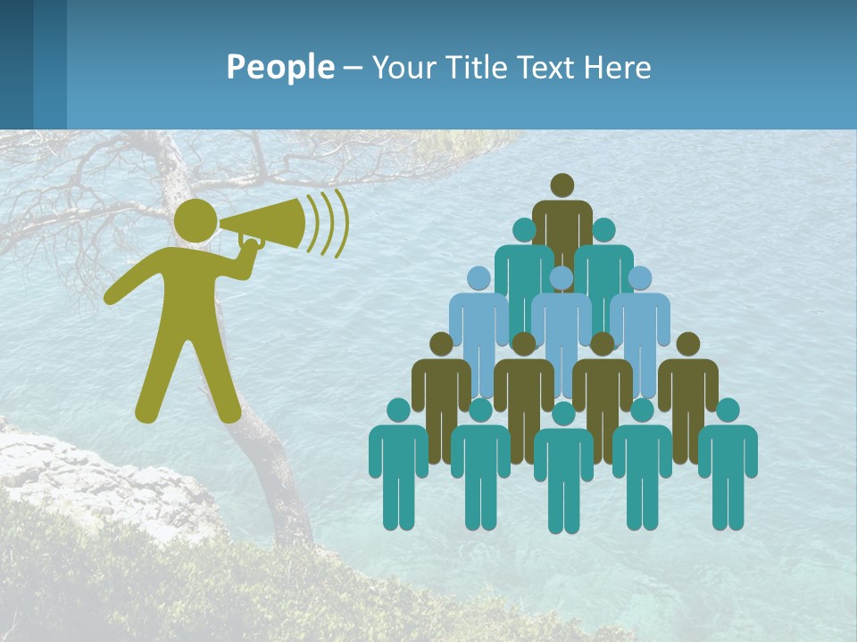 A Body Of Water With A Tree In The Foreground PowerPoint Template