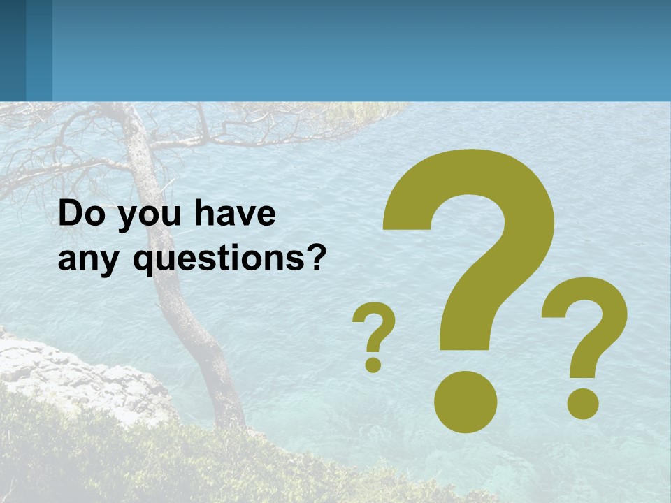 A Body Of Water With A Tree In The Foreground PowerPoint Template