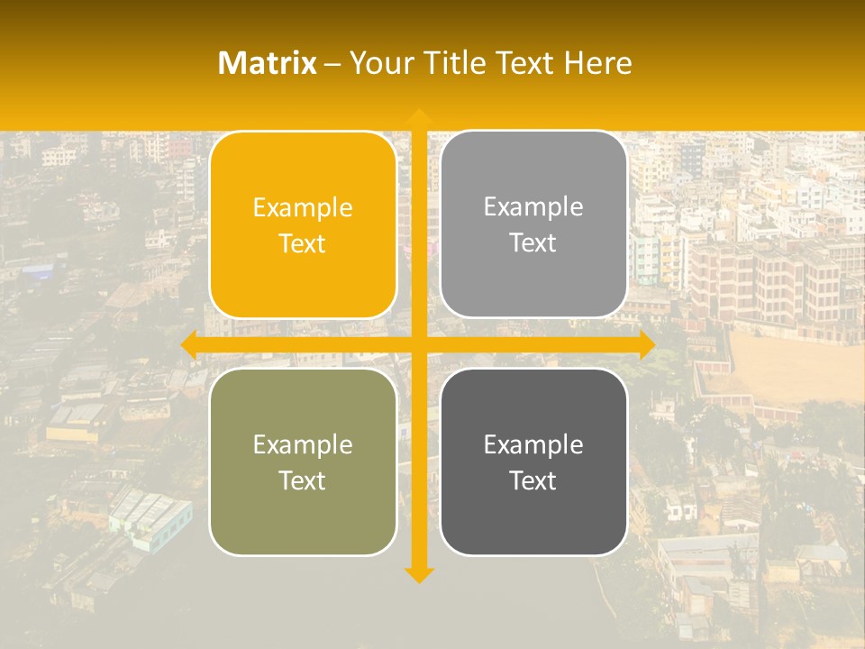 An Aerial View Of A City With Lots Of Buildings PowerPoint Template