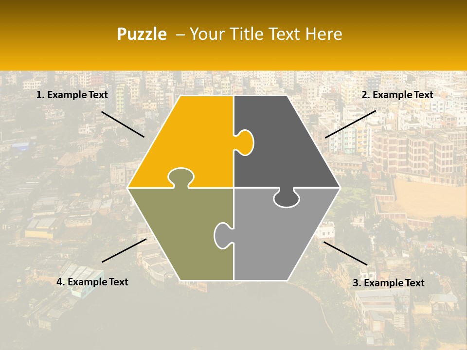 An Aerial View Of A City With Lots Of Buildings PowerPoint Template