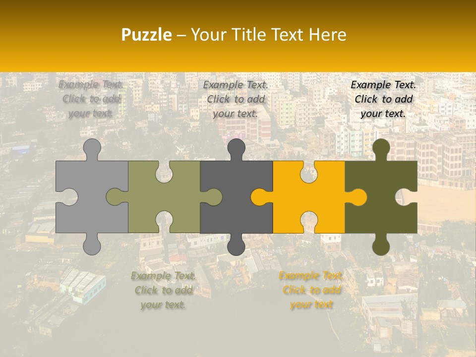 An Aerial View Of A City With Lots Of Buildings PowerPoint Template