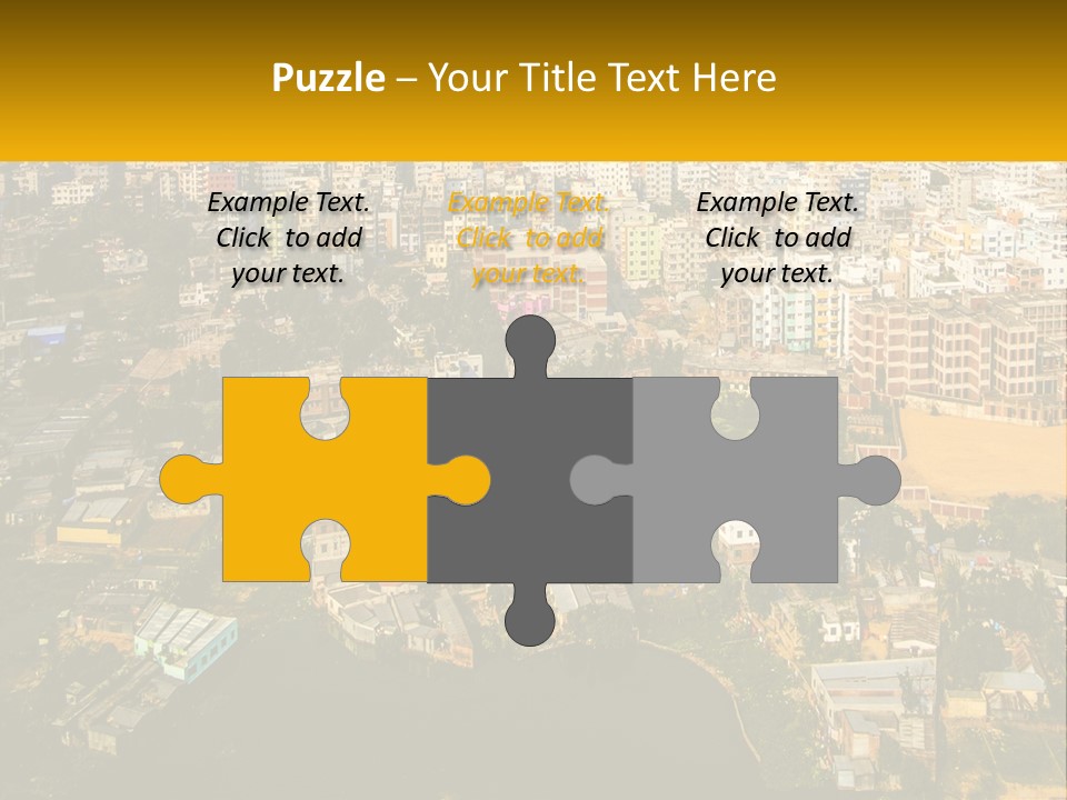 An Aerial View Of A City With Lots Of Buildings PowerPoint Template