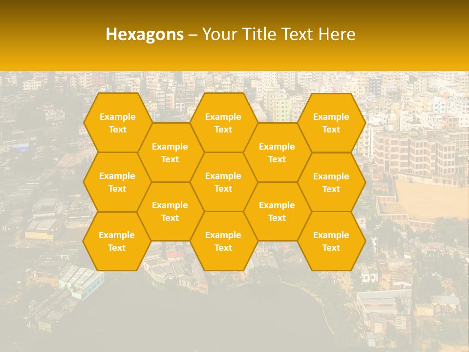 An Aerial View Of A City With Lots Of Buildings PowerPoint Template