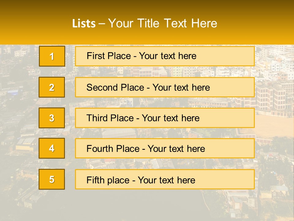 An Aerial View Of A City With Lots Of Buildings PowerPoint Template