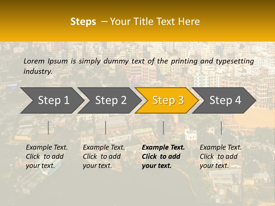 An Aerial View Of A City With Lots Of Buildings PowerPoint Template