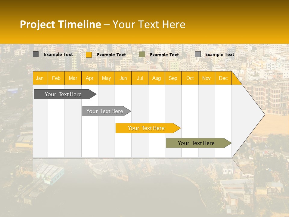 An Aerial View Of A City With Lots Of Buildings PowerPoint Template