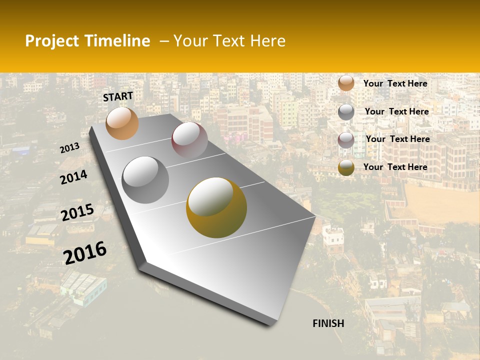 An Aerial View Of A City With Lots Of Buildings PowerPoint Template