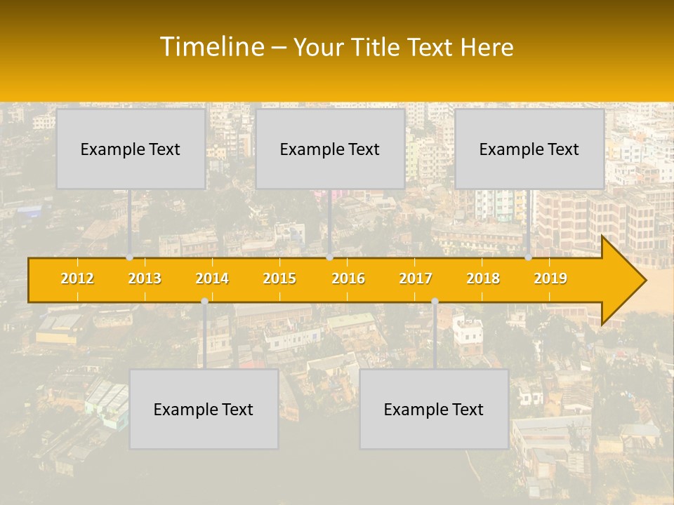 An Aerial View Of A City With Lots Of Buildings PowerPoint Template
