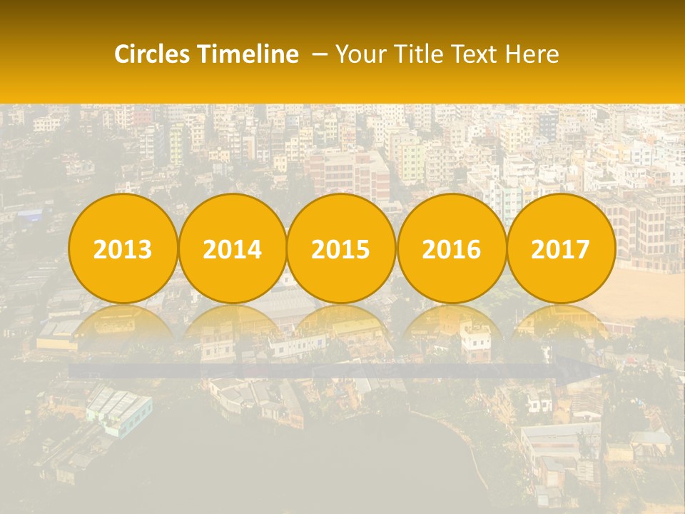 An Aerial View Of A City With Lots Of Buildings PowerPoint Template