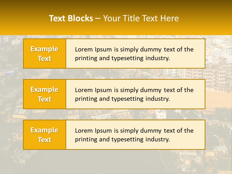 An Aerial View Of A City With Lots Of Buildings PowerPoint Template