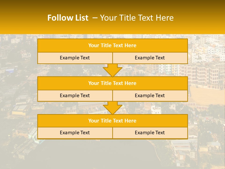 An Aerial View Of A City With Lots Of Buildings PowerPoint Template