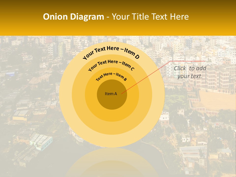 An Aerial View Of A City With Lots Of Buildings PowerPoint Template