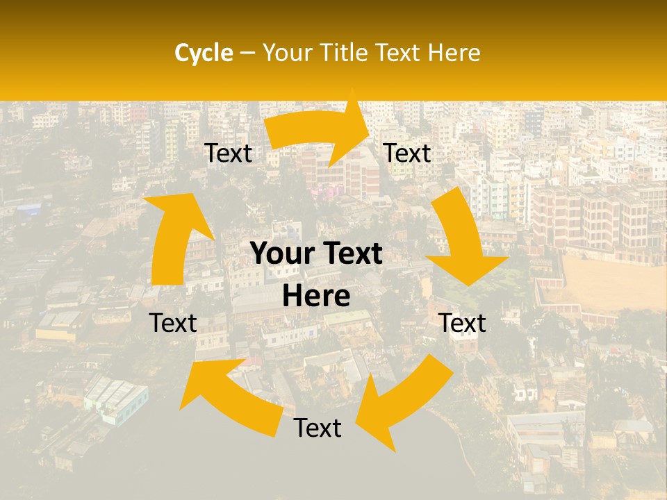 An Aerial View Of A City With Lots Of Buildings PowerPoint Template