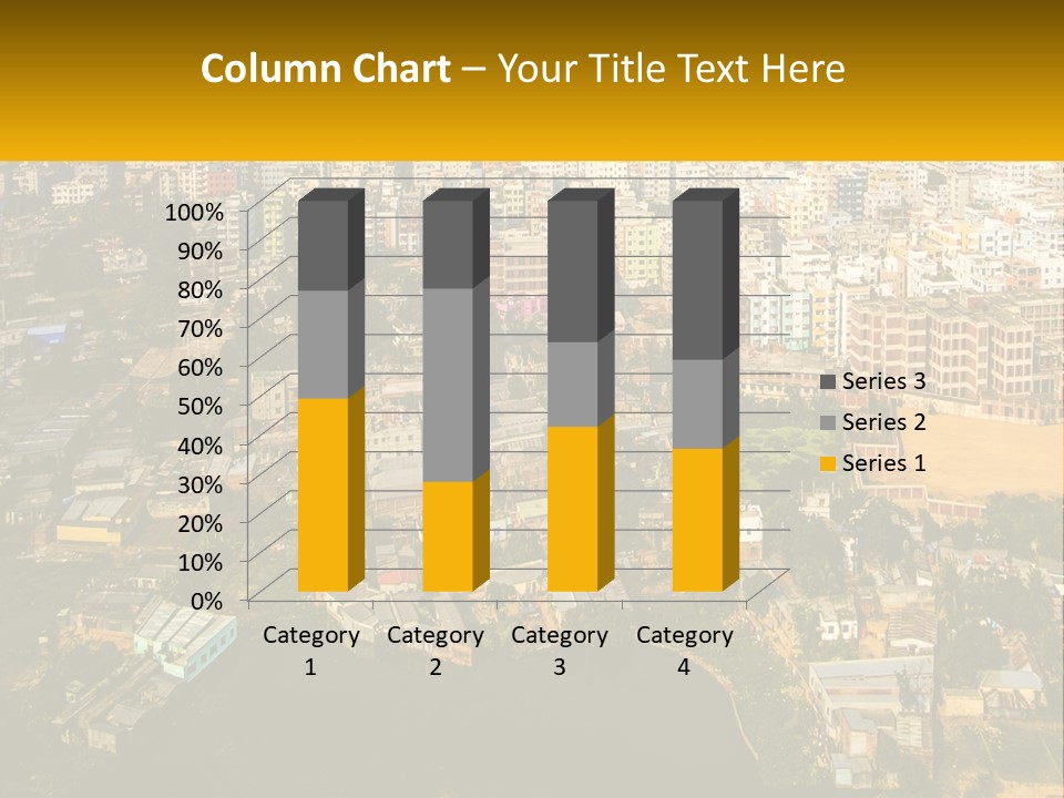 An Aerial View Of A City With Lots Of Buildings PowerPoint Template