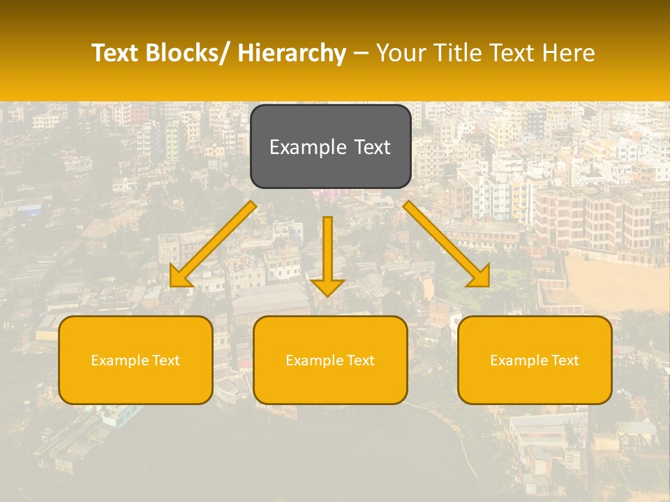 An Aerial View Of A City With Lots Of Buildings PowerPoint Template