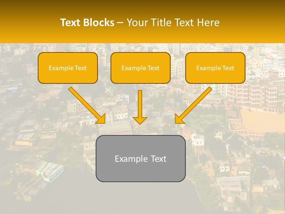 An Aerial View Of A City With Lots Of Buildings PowerPoint Template