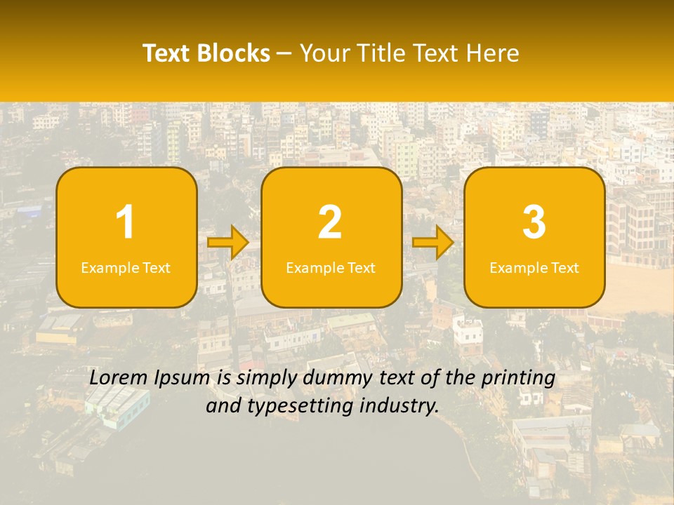 An Aerial View Of A City With Lots Of Buildings PowerPoint Template