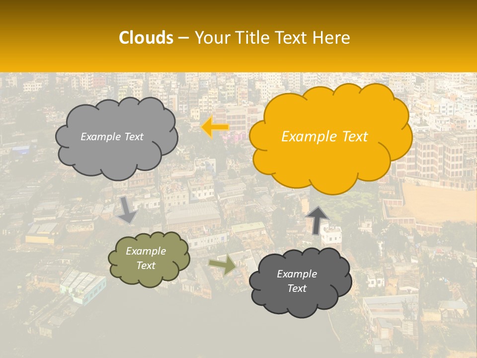 An Aerial View Of A City With Lots Of Buildings PowerPoint Template
