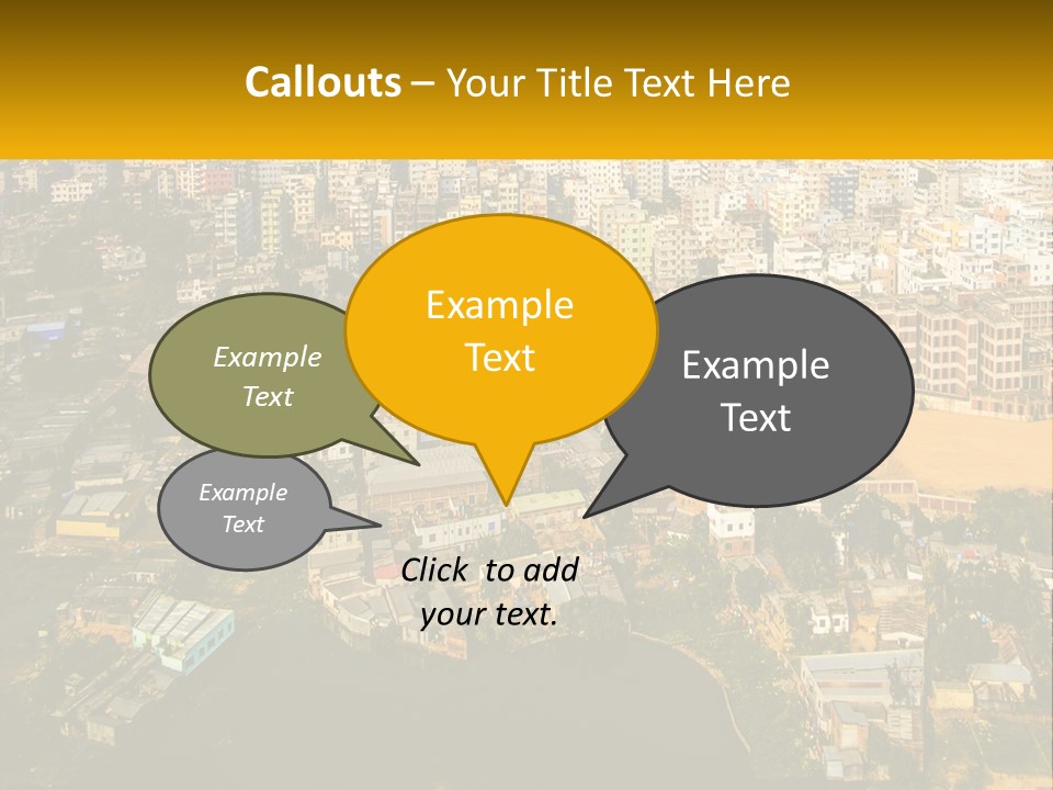 An Aerial View Of A City With Lots Of Buildings PowerPoint Template
