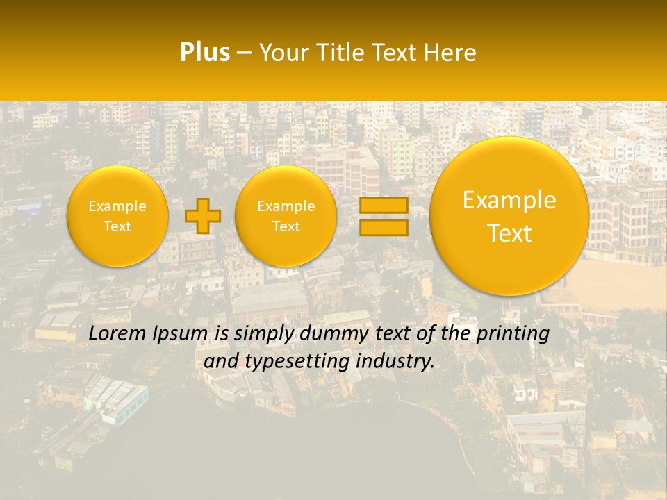 An Aerial View Of A City With Lots Of Buildings PowerPoint Template