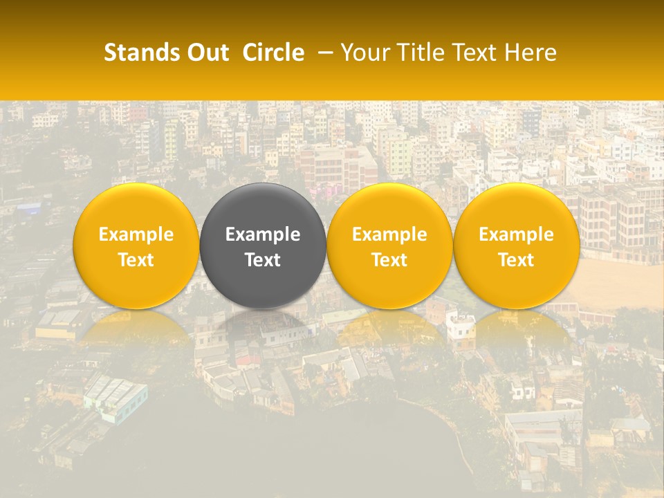 An Aerial View Of A City With Lots Of Buildings PowerPoint Template