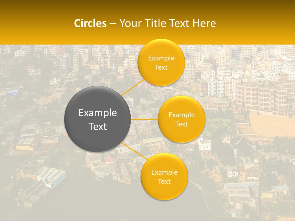 An Aerial View Of A City With Lots Of Buildings PowerPoint Template