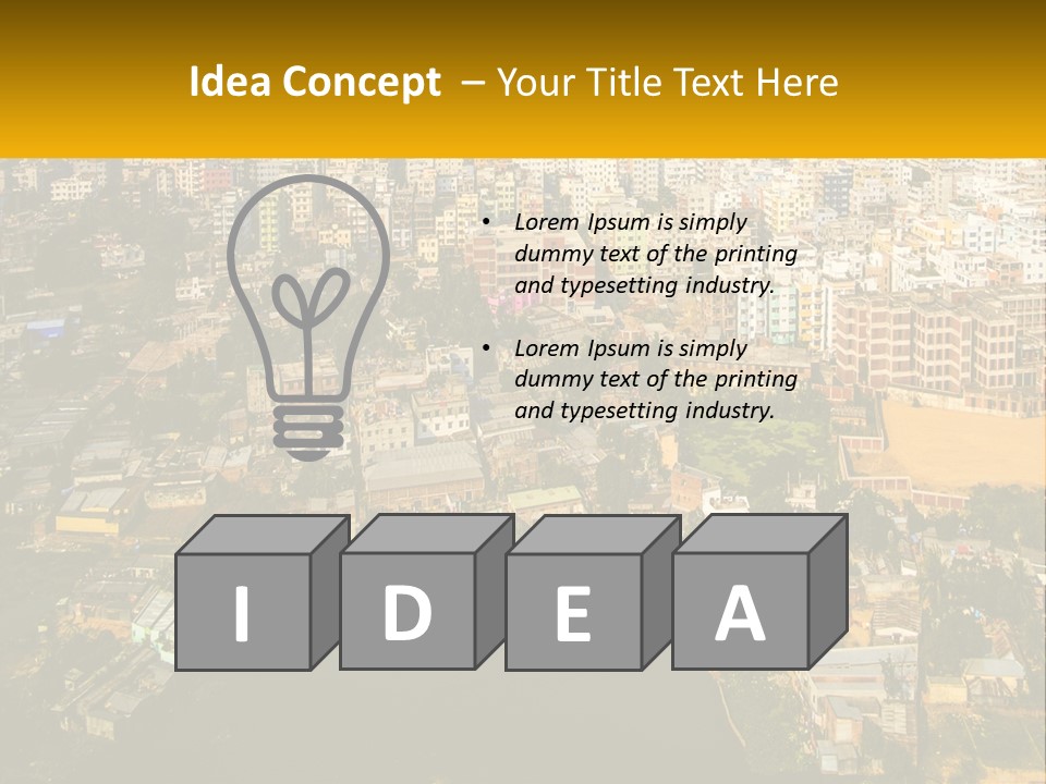 An Aerial View Of A City With Lots Of Buildings PowerPoint Template