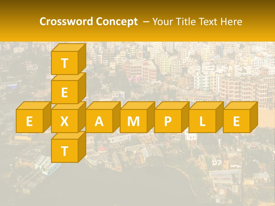 An Aerial View Of A City With Lots Of Buildings PowerPoint Template