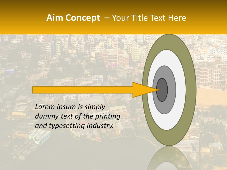 An Aerial View Of A City With Lots Of Buildings PowerPoint Template