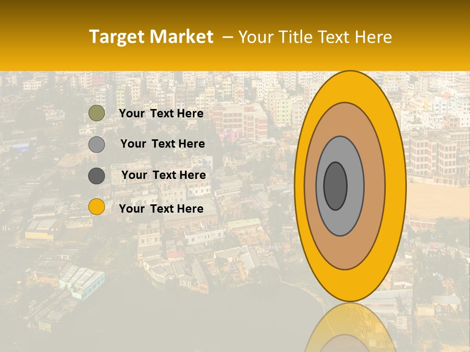 An Aerial View Of A City With Lots Of Buildings PowerPoint Template