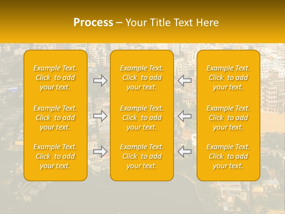An Aerial View Of A City With Lots Of Buildings PowerPoint Template