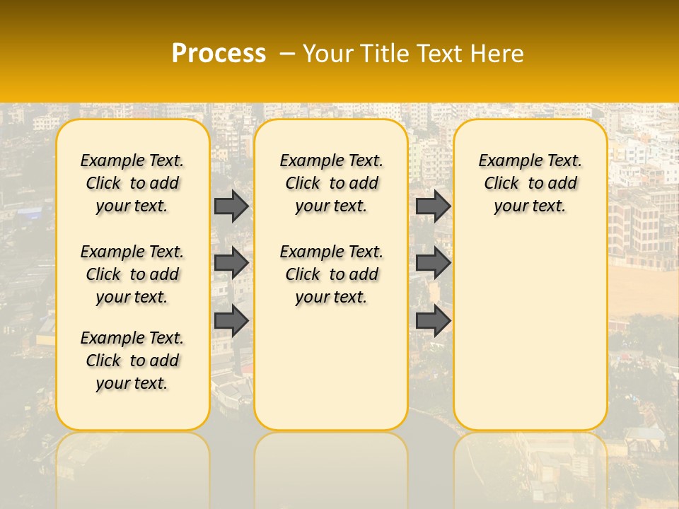An Aerial View Of A City With Lots Of Buildings PowerPoint Template